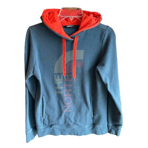 The North Face Tops - The North Face Women's Medium Pullover Sweatshirt, Hoodie, Blue Large Logo